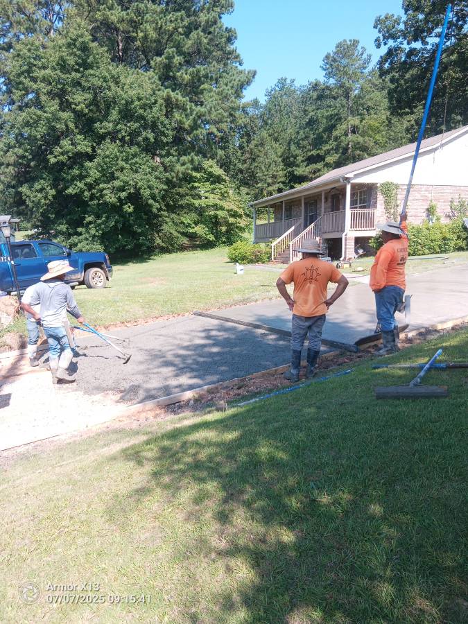 Residential driveway crew