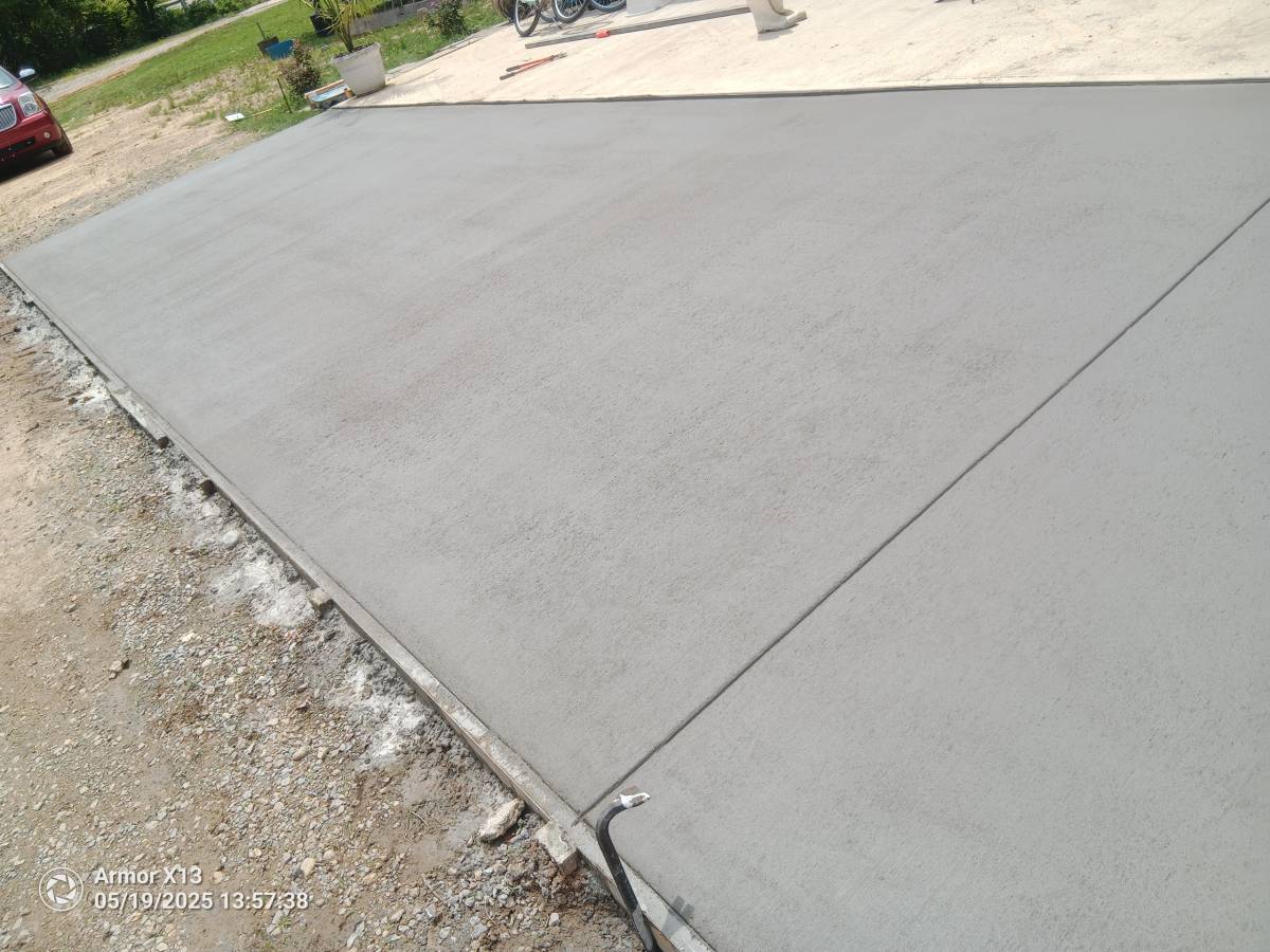 Finished concrete slab